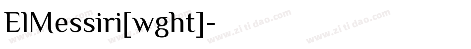 ElMessiri[wght]字体转换
